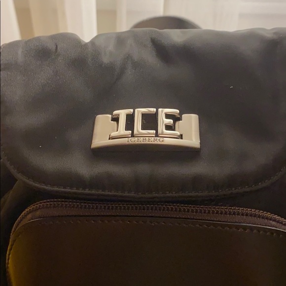 Ice Iceberg Nylon & Leather Mini Backpack - Picture 2 of 8